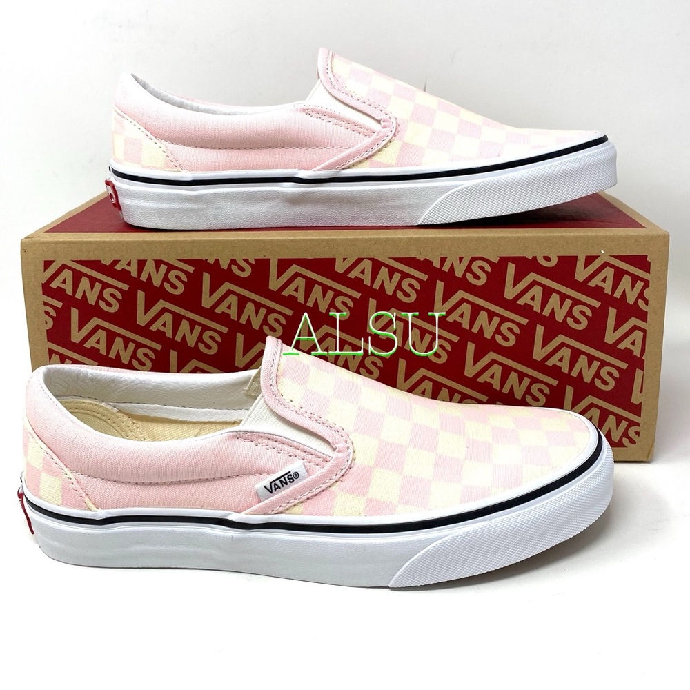 VANS Classic Slip On Checkerboard Pink Women’s Size 10 Sneakers VN0A4BV3X0A - Picture 2 of 9